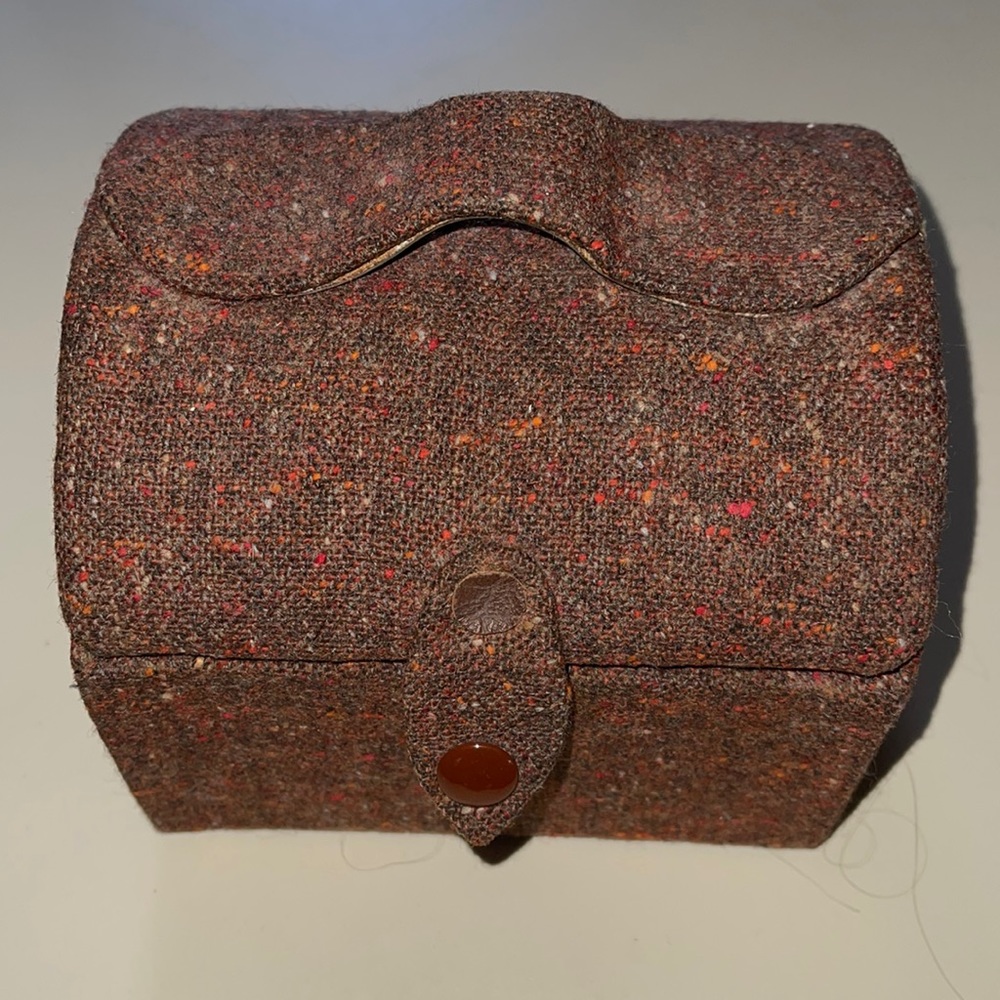 Rare Vintage limited Donegal hand woven tweed bucket bag